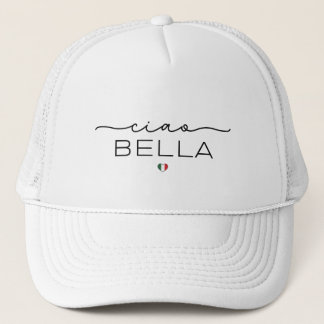 Ciao Bella – Typograpgy with Italian heart Trucker Hat