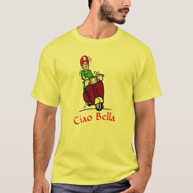 Ciao Bello Scooter Rider T-Shirt (Front)