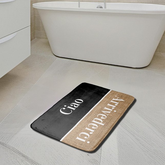 Ciao   - greetings in Italian  Bath Mat (Creator Uploaded)