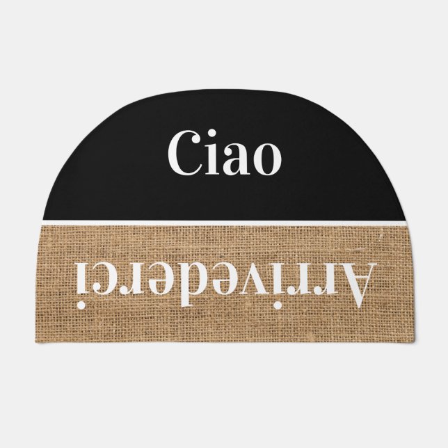 Ciao   - greetings in Italian no4 Doormat (Front)