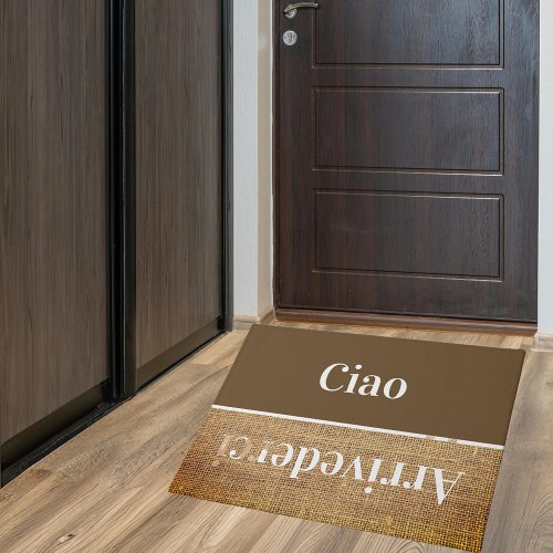 Ciao   _ greetings in Italian no5 Doormat