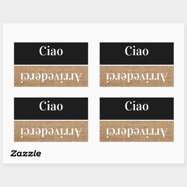 Ciao   - greetings in Italian Rectangular Sticker (Sheet)