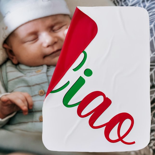 Ciao - handwritten greeting in Italian Baby Blanket (Creator Uploaded)