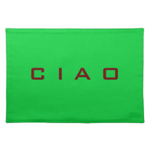 "CIAO" HELLO ITALIAN PLACEMENT PLACEMAT