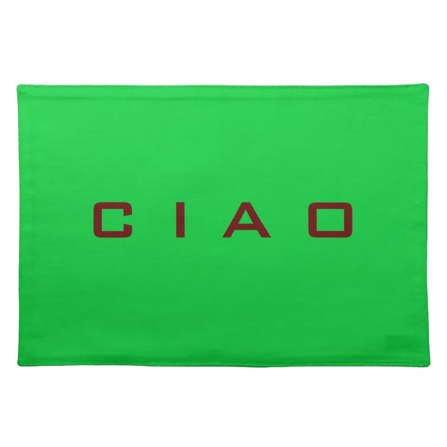 "CIAO" HELLO ITALIAN PLACEMENT PLACEMAT (Front)