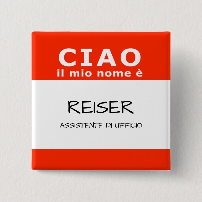 CIAO il mio nome e Button (Front)