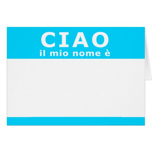 CIAO il mio nome e Cards (Front Horizontal)