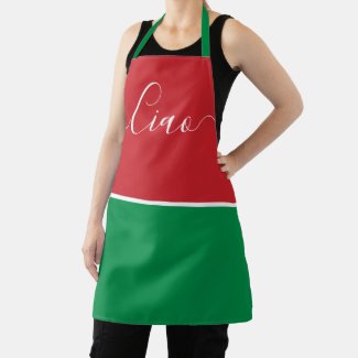 Ciao in red white green