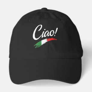 Ciao Italia Italian Flag Graphic Baseball Cap