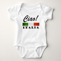 Ciao! Italia Tricolore Green White Red Italy Flag