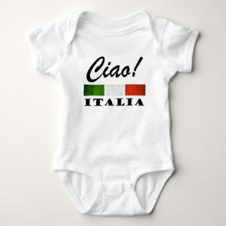 Ciao! Italia Tricolore Green White Red Italy Flag Baby Bodysuit