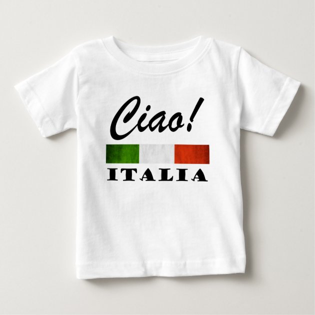 Ciao Italia Tricolore Green White Red Italy Flag Baby T Shirt