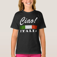 Ciao! Italia Tricolore Green White Red Italy Flag