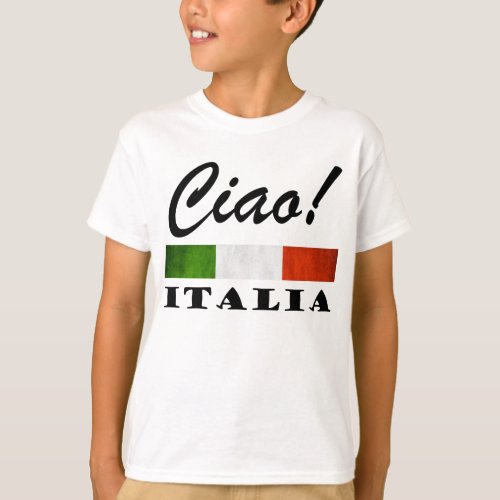Ciao Italia Tricolore Green White Red Italy Flag T_Shirt