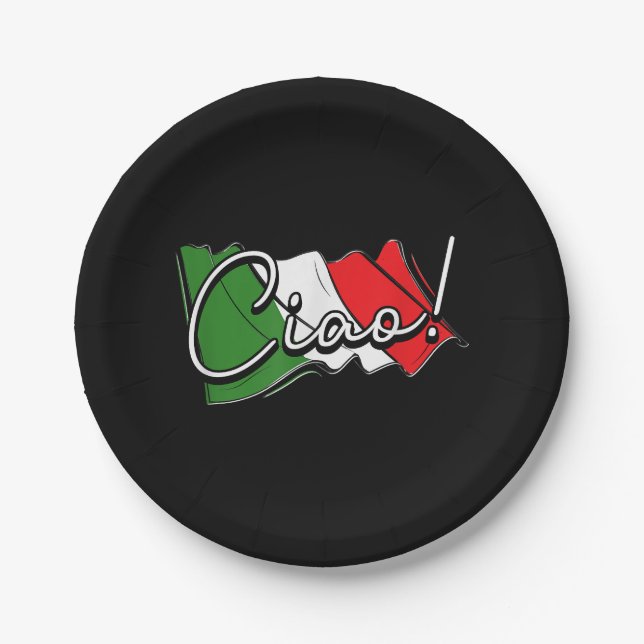 Ciao! - Italian and European Venice Scooter and La Paper Plates (Front)
