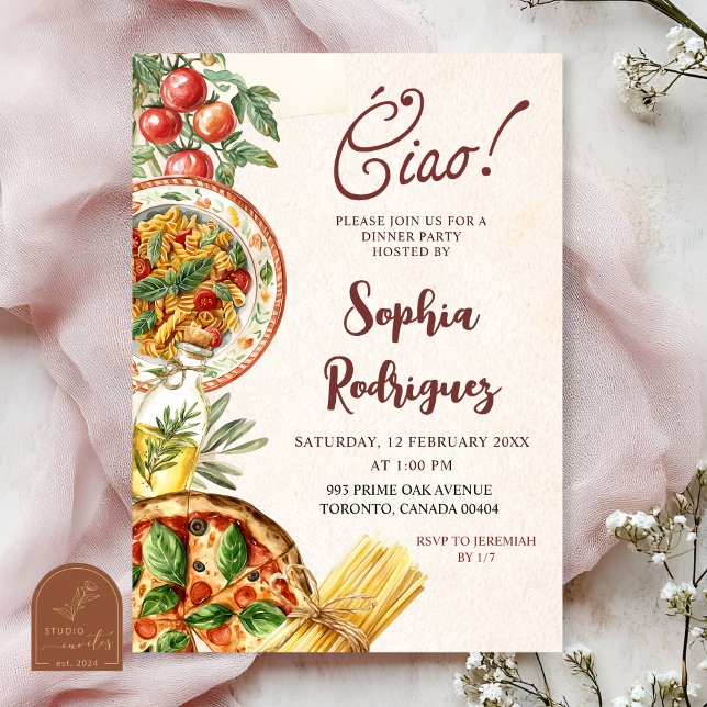 Ciao Italian Dinner Party Invitation (Creator Uploaded)