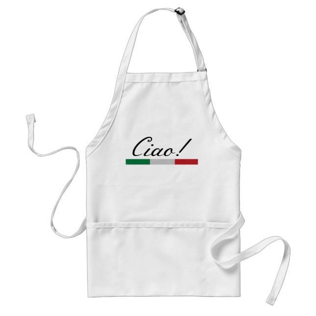 Ciao! Italian Flag Adult Apron (Front)