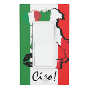 Ciao Italian Flag and Shapes Light Switch Cover
