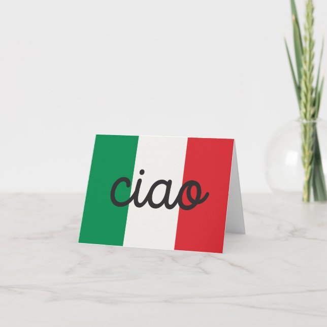 Ciao, Italian language greeting   Card (Front)