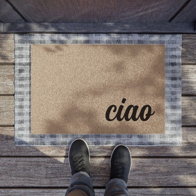 Ciao Italian Language Hi Hello Welcome Saying Fiber Doormat (Creator Uploaded)