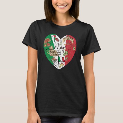 Ciao Italy Cool Italy Graphic Flag Heart Cute Ital T_Shirt