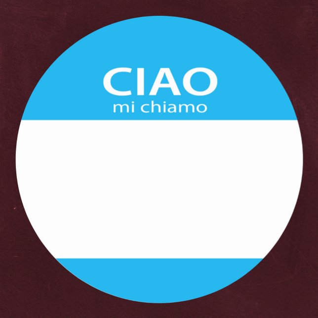 Ciao Mi Chiamo Italian hello name tag (Creator Uploaded)