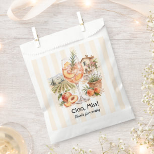 Ciao, Miss! Italian Peach Spritz Bachelorette Favor Bag