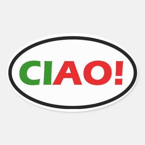 CIAO OVAL STICKER