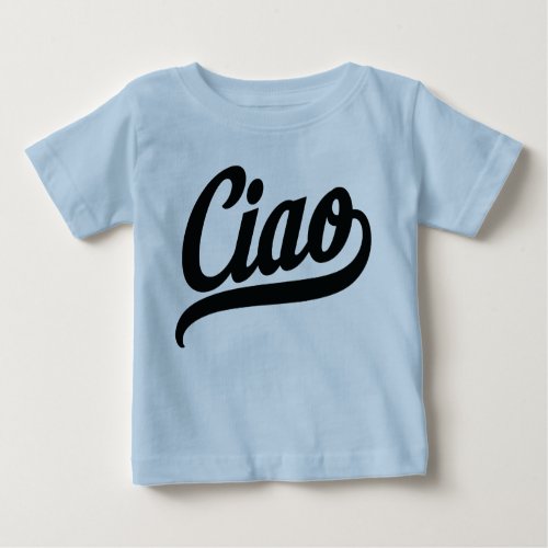 Ciao Script Black Baby T_Shirt