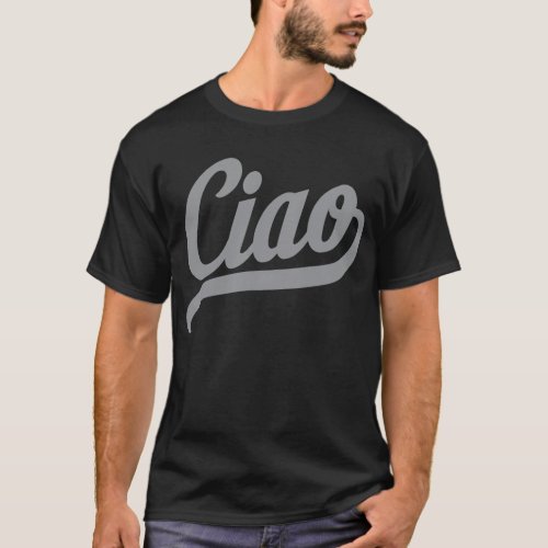 Ciao Script Grey T_Shirt