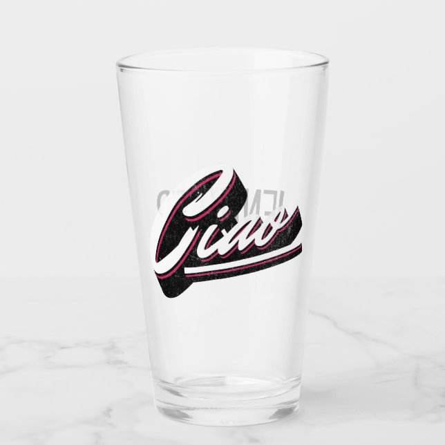 Ciao text design glass (Front)