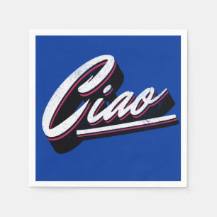 Ciao text design napkins
