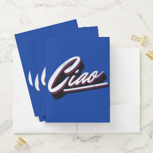 Ciao text design pocket folder