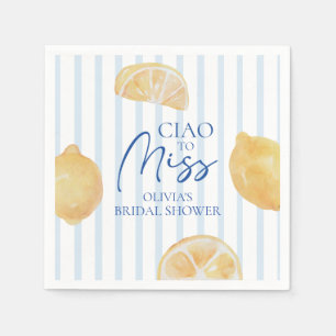 Ciao to Miss Lemon Bridal Shower Napkins