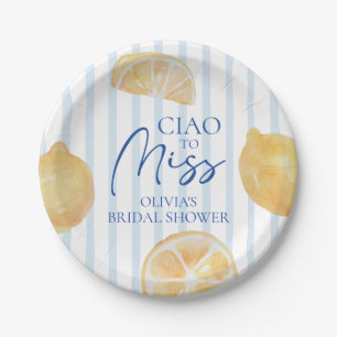 Ciao to Miss Lemon Bridal Shower Paper Plates