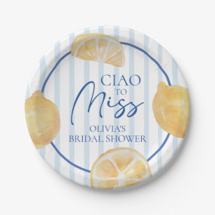 Ciao to Miss Lemon Bridal Shower Paper Plates