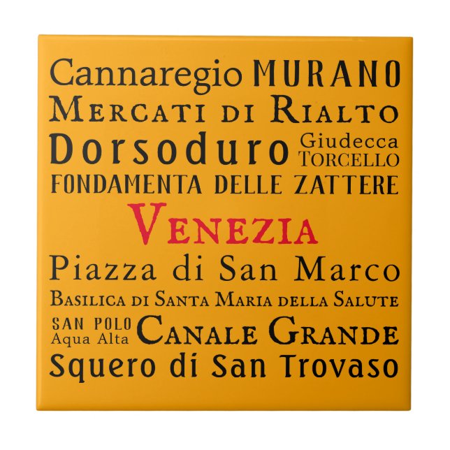 Ciao Venezia! Ceramic Tile (Front)