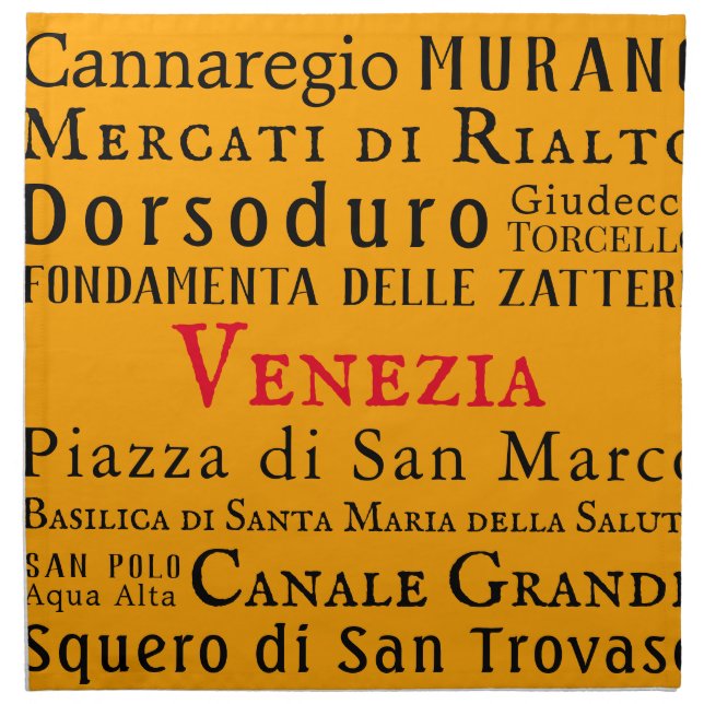 Ciao Venezia! Cloth Napkin (Front)