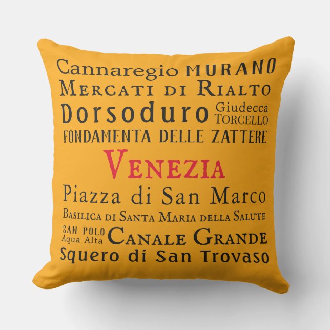Ciao Venezia! Outdoor Pillow (Front)