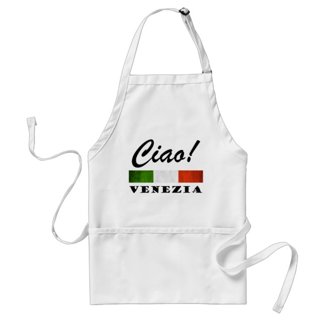 Ciao! Venezia Tricolore Italian Flag Venice Italy Adult Apron (Front)