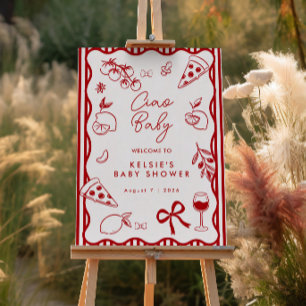 Ciao Welcome Sign - Italian Baby Shower Backdrop