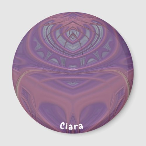 CIARA  Lavender Gray and Pink Fractal Design Magnet