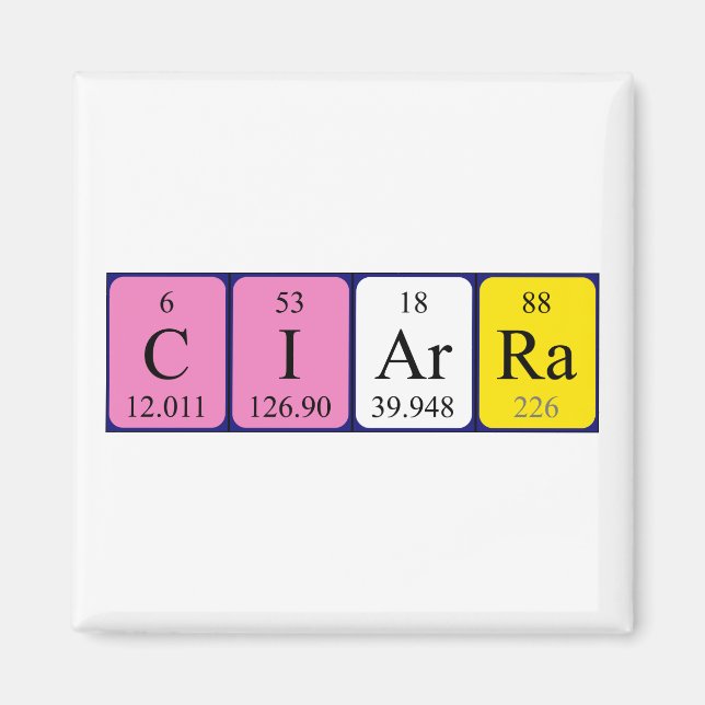 Ciarra periodic table name magnet (Front)