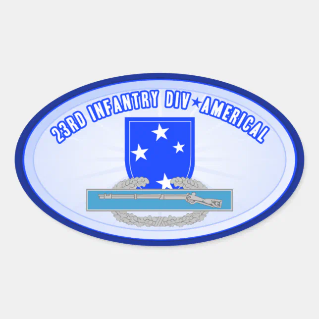 CIB 23 Inf Div (Americal) Oval Sticker | Zazzle