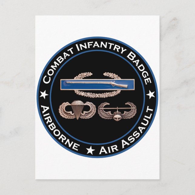 CIB Airborne Air Assault Postcard (Front)