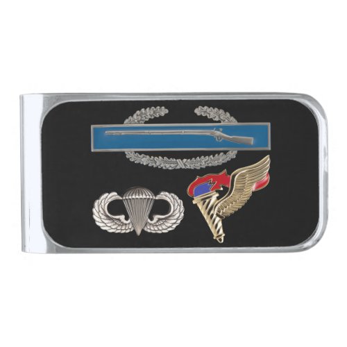 CIB Airborne Pathfinder Silver Finish Money Clip