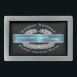 CIB Combat Infantry Badge Belt Buckle<br><div class="desc">Specially designed artwork commemorating the tremendous service and valor of our brave Infantry Soldiers who have served in combat. Unique designed gift for anyone looking for that one of a kind special gift for Army or Civilian School Graduation, promotion, reenlistment, retirement, PCS, ETS, Father’s Day, Mother’s Day, Son or Daughter...</div>