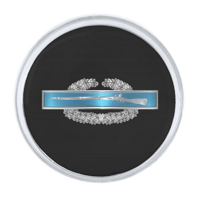 CIB Combat Infantry Badge  Silver Finish Lapel Pin (Front)