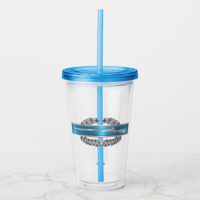 CIB Combat Veteran-Combat Infantryman Badge Acrylic Tumbler (Front)