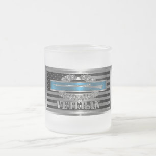 CIB Combat Veteran-Combat Infantryman Badge Frosted Glass Coffee Mug